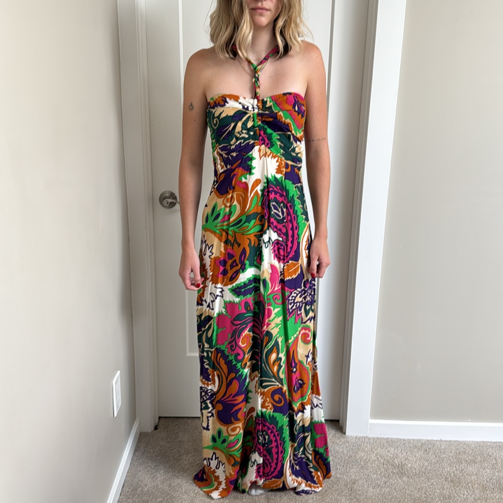 Ba&Sh Colorful Paisley Maxi Dress